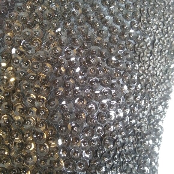 Vintage made in Hong Kong  black Beaded and Sequined clutch handbag kiss clasp - Picture 7 of 17